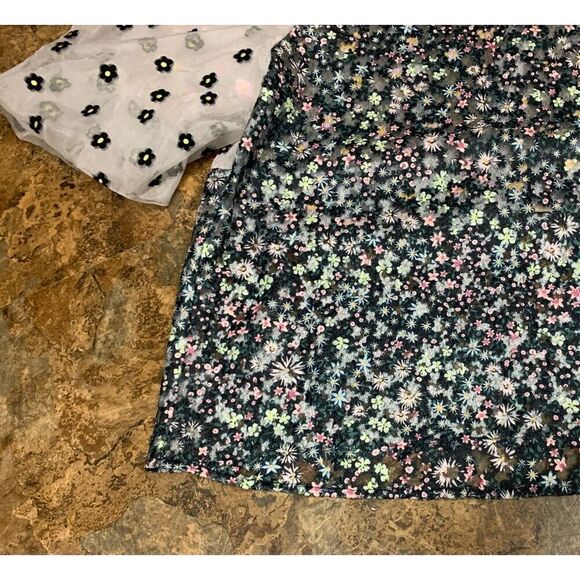 MUNTHE Cadi Floral Print Puff Sleeve Semisheer Top Blouse size 32 DESIGINER - Picture 3 of 7